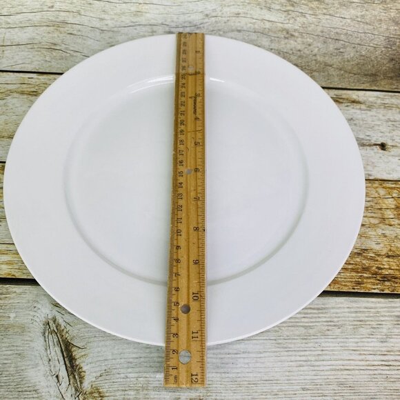 Denmark Tools For Cooks Whiteware Oven Safe Porcelain 11.25" Dinner Plate Set 4 - Picture 11 of 16
